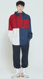 ロマンティッククラウン(ROMANTIC CROWN)COLOR BLOCK HOODIE SHIRT_NAVY