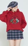 ロマンティッククラウン(ROMANTIC CROWN) SUNDAY SYNDROME FLAG HOODIE_BURGUNDY