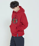 ロマンティッククラウン(ROMANTIC CROWN) SUNDAY SYNDROME FLAG HOODIE_BURGUNDY