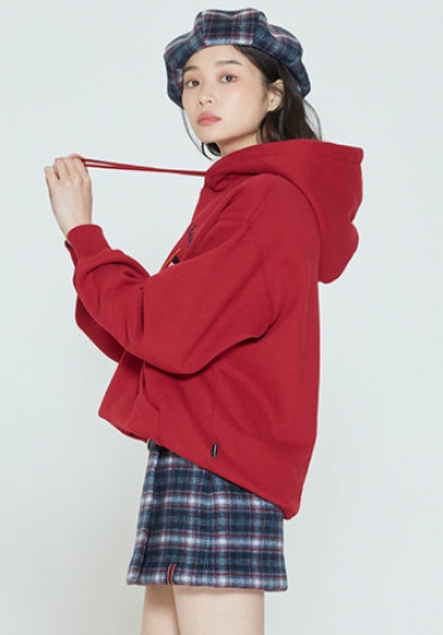 ロマンティッククラウン(ROMANTIC CROWN) SUNDAY SYNDROME FLAG HOODIE_BURGUNDY