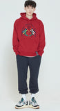 ロマンティッククラウン(ROMANTIC CROWN) SUNDAY SYNDROME FLAG HOODIE_BURGUNDY