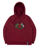 ロマンティッククラウン(ROMANTIC CROWN) SUNDAY SYNDROME FLAG HOODIE_BURGUNDY