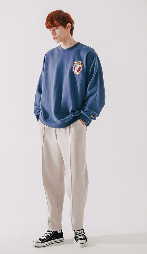 ダブルユーブイプロジェクト(WV PROJECT) Baker Emblem Sweatshirt Navy JJMT7409