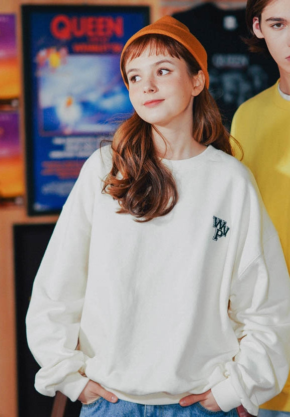 ダブルユーブイプロジェクト(WV PROJECT) Double Square Man to Man Cream CJMT7370