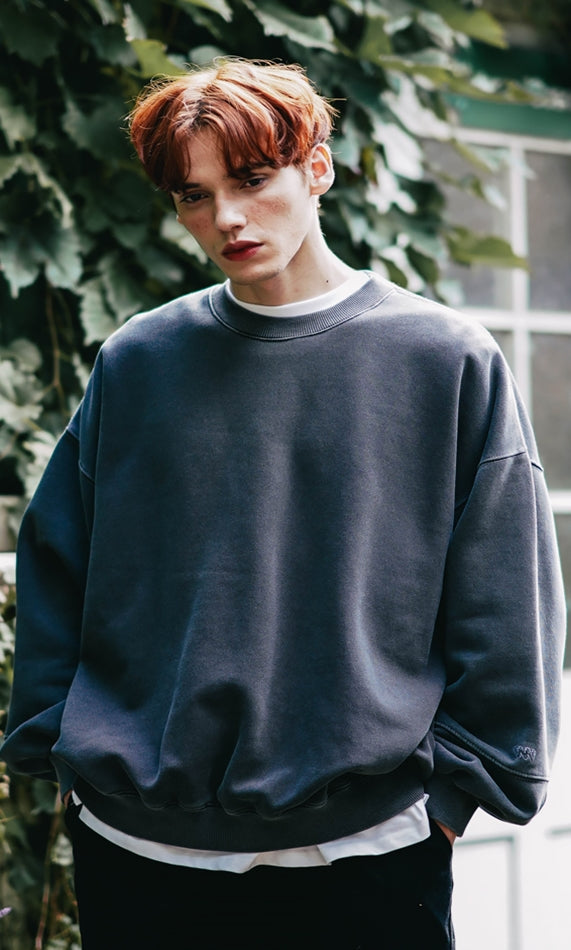 ダブルユーブイプロジェクト(WV PROJECT) Grain Pigment Sweatshirt Dark Gray MJMT7435