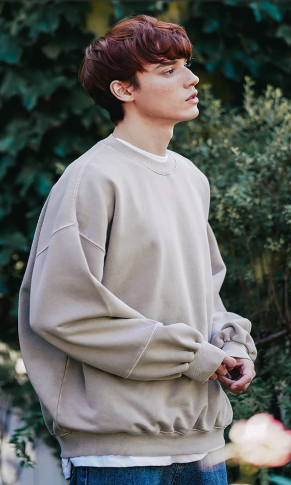 ダブルユーブイプロジェクト(WV PROJECT) Grain Pigment Sweatshirt Beige MJMT7435