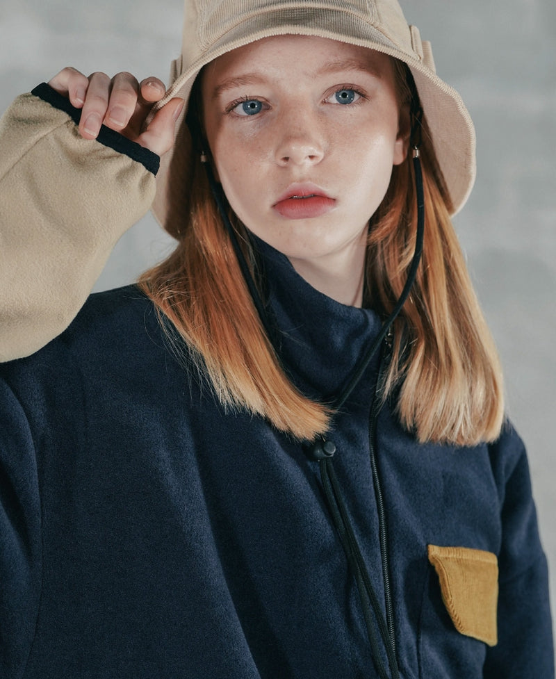 パーステップ(PERSTEP) CORDUROY POKET HALF ZIP-UP JACKET BEIGE SMOT4375