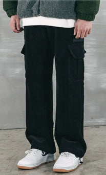 パーステップ(PERSTEP) POCKET CORDUROY PANTS BLACK JULP4384