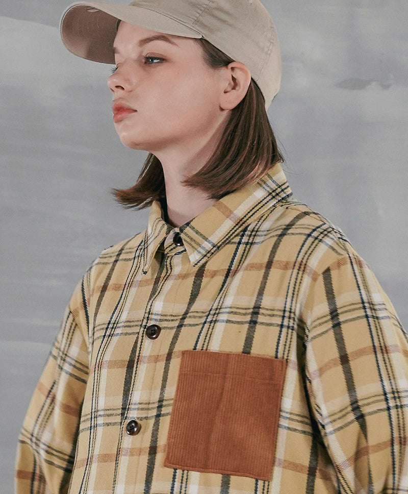 パーステップ(PERSTEP) TOPIC CHECK SHIRT BEIGE SMLS4380