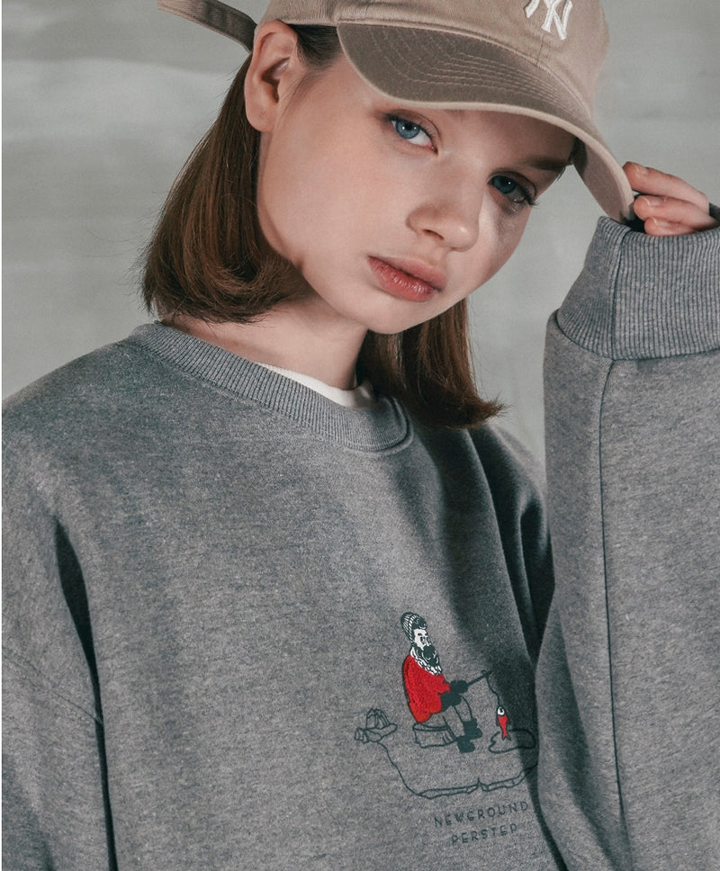 パーステップ(PERSTEP) NEW GROUND SWEATSHIRT CHARCOAL SMMT4385