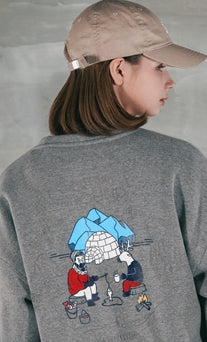 パーステップ(PERSTEP) NEW GROUND SWEATSHIRT CHARCOAL SMMT4385