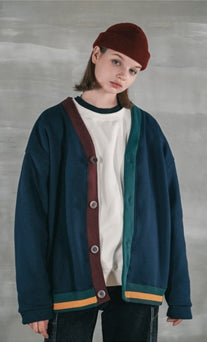 パーステップ(PERSTEP) BASIC COTTON CARDIGAN NAVY SMOT4378