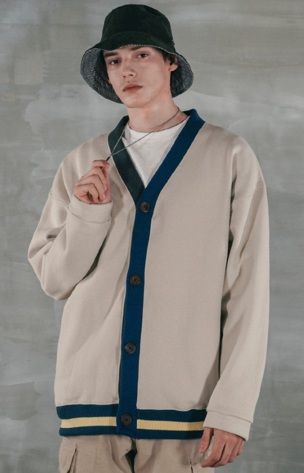 パーステップ(PERSTEP) BASIC COTTON CARDIGAN LIGHT BEIGE SMOT4378