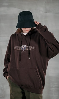 パーステップ(PERSTEP) WORLDWIDE HOODIE BROWN JUHD4371