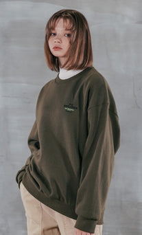 パーステップ(PERSTEP) SEMI CIRCLE MOUNTAIN SWEATSHIRT KHAKI BJMT4367