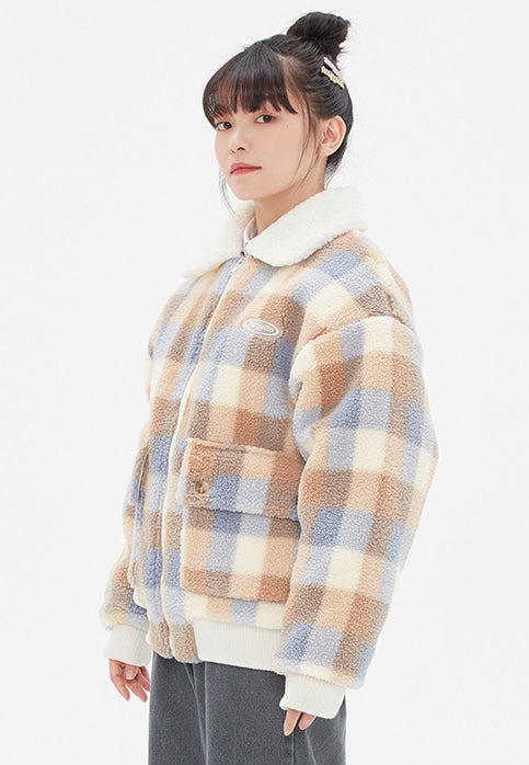 TARGETTO(ターゲット) CHECK BIG POCKET SHEARING JACKET_LIGHT BLUE