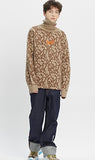 ベドインベド(BADINBAD)  LEOPARD KNITTED TURTLENECK_BEIGE