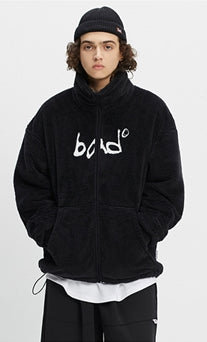 ベドインベド(BADINBAD)  HAND DRAWING FLEECE JACKET_BLACK