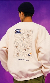 ティーダブリューエヌ(TWN)  MAPFIND SWEAT SHIRT IVORY STMT3303