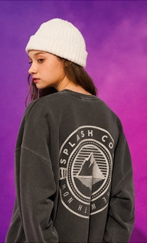 ティーダブリューエヌ(TWN)  ICEBERG PIGMENT SWEAT SHIRT DEEP GREY STMT3295