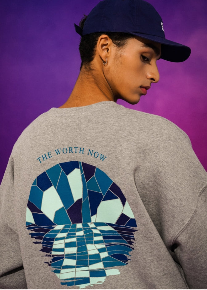 ティーダブリューエヌ(TWN)  DUSK SWEAT SHIRT GREY LMMT3299