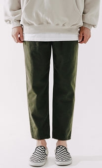 ダブルユーブイプロジェクト(WV PROJECT)  Plain Cotton Banding Pants Khaki CJLP7432