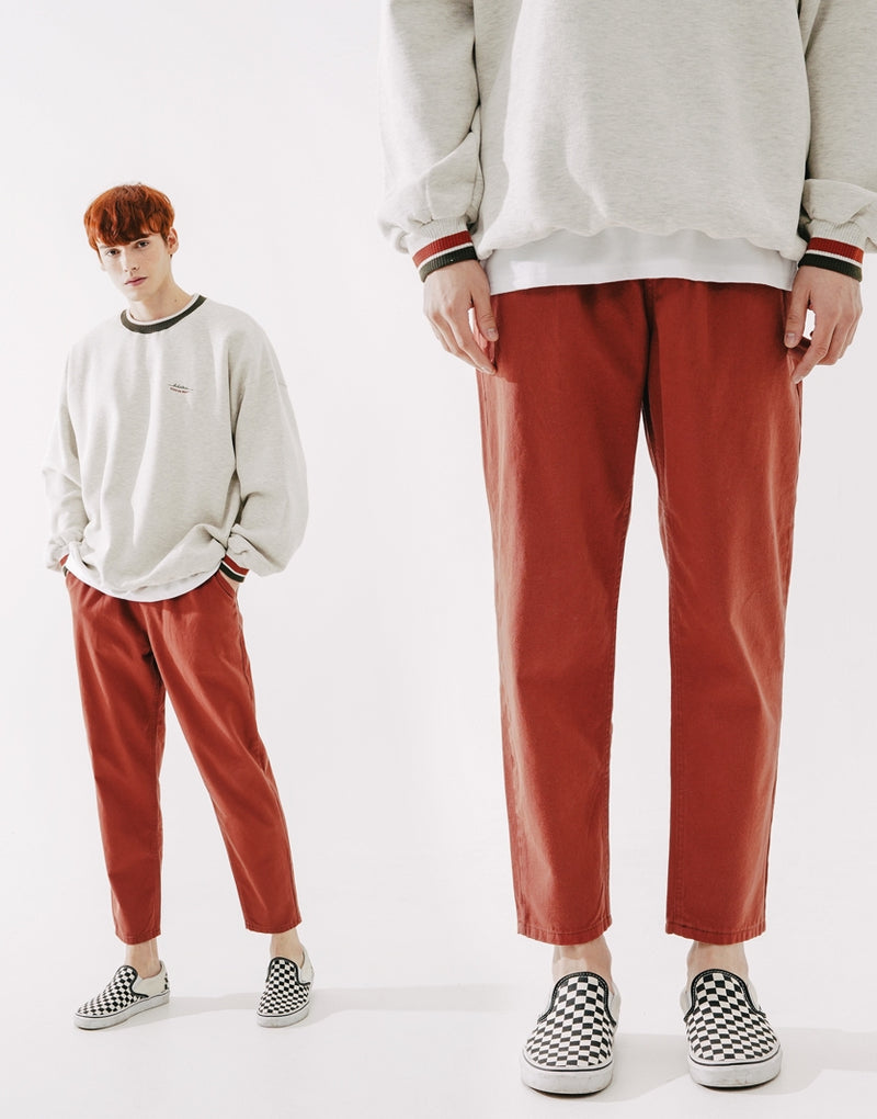 ダブルユーブイプロジェクト(WV PROJECT)  Plain Cotton Banding Pants Carat Brown CJLP7432