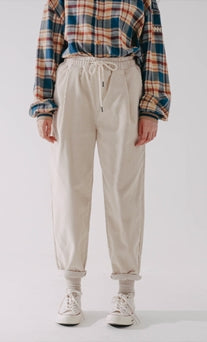 ダブルユーブイプロジェクト(WV PROJECT) Churos Corduroy Banding Pants Cream CJLP7423