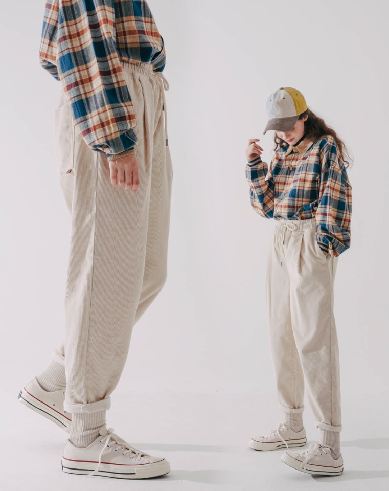 ダブルユーブイプロジェクト(WV PROJECT) Churos Corduroy Banding Pants Cream CJLP7423