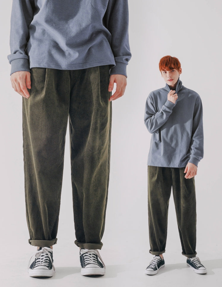 ダブルユーブイプロジェクト(WV PROJECT) Churos Corduroy Banding Pants Khaki Brown CJLP7423