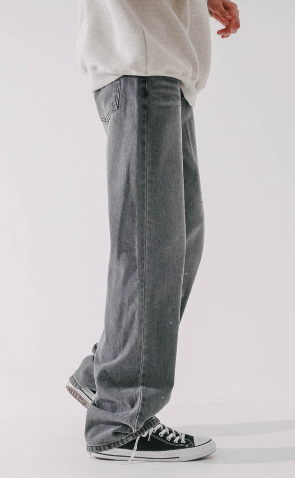 ダブルユーブイプロジェクト(WV PROJECT) Inky Sprinkle Wide Denim Pants Gray CJLP7415