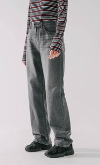 ダブルユーブイプロジェクト(WV PROJECT) Inky Sprinkle Wide Denim Pants Gray CJLP7415