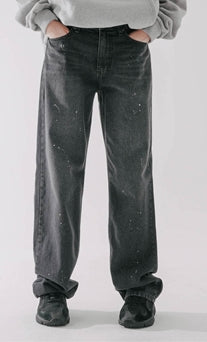 ダブルユーブイプロジェクト(WV PROJECT) Inky Sprinkle Wide Denim Pants Black CJLP7415