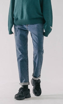 ダブルユーブイプロジェクト(WV PROJECT) Mixed Denim Pants Blue CJLP7426