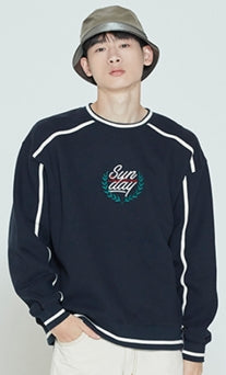 ロマンティッククラウン(ROMANTIC CROWN) SHOULDER LINE SWEATSHIRT_NAVY