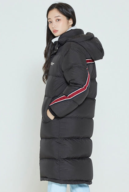 ロマンティッククラウン(ROMANTIC CROWN) BANDLINE DUCK DOWN BENCH PARKA_BLACK