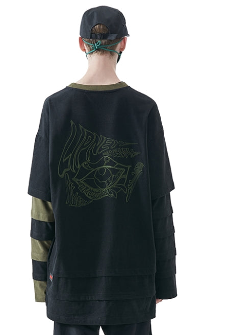 MMIC(エムエムアイシー) MUTATION LIPNEYES L/SL T-SHIRT BK