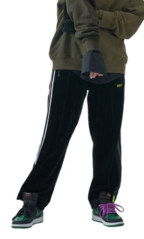 MMIC(エムエムアイシー) VELOUR TRACK PANTS BK W