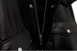 MMIC(エムエムアイシー) BLACK SOFT LEATHER PARKA W