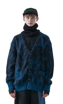 MMIC(エムエムアイシー) LEOPARD KNIT CARDIGAN BL