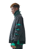 MMIC(エムエムアイシー) MULTI STRING QUILTED PULLOVER BK