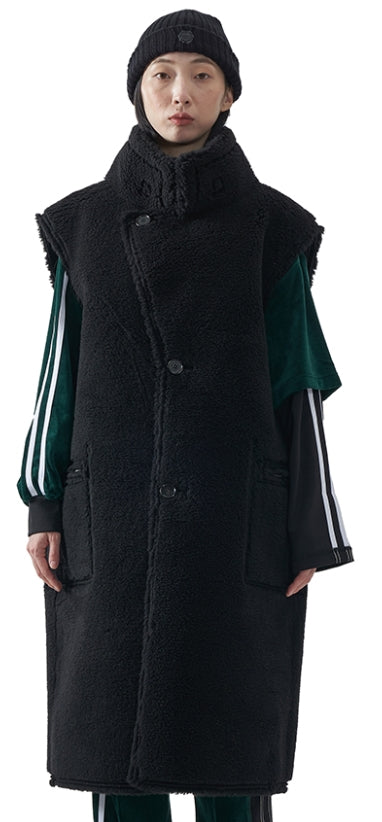 MMIC(エムエムアイシー) ENAMEL MOUTON VEST BK