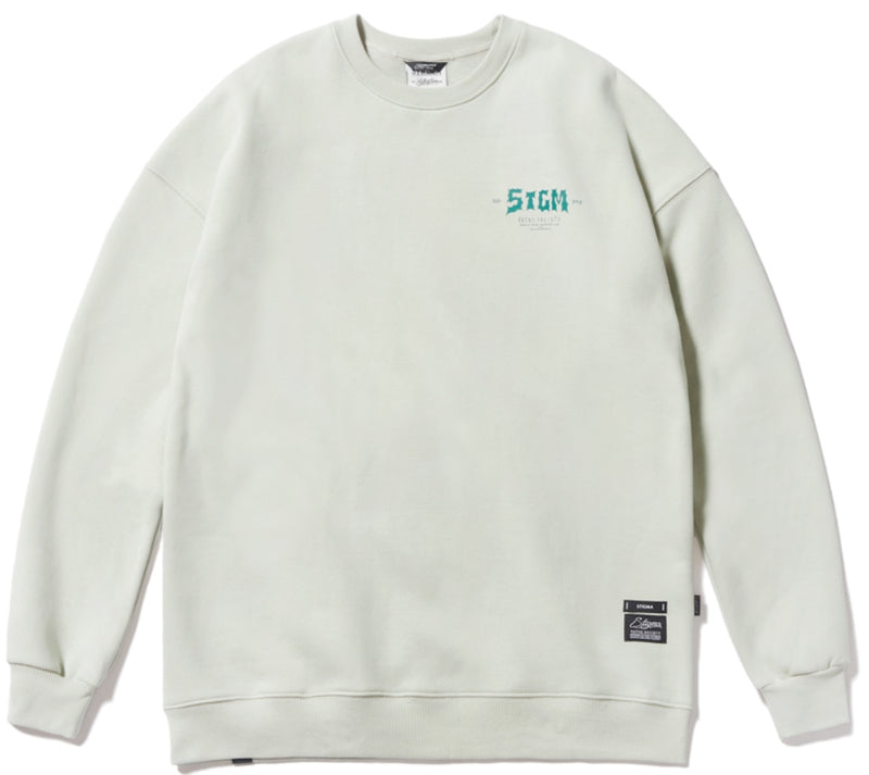 STIGMA(スティグマ) TYPO OVERSIZED HEAVY SWEAT CREWNECK BEIGE