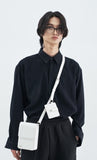 SSY(エスエスワイ) MINIMAL BAR SQUARE LEATHER BAG & CARDWALLET WHITE