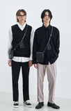 SSY(エスエスワイ) MINIMAL BAR SQUARE LEATHER BAG & CARDWALLET BLACK