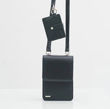 SSY(エスエスワイ) MINIMAL BAR SQUARE LEATHER BAG & CARDWALLET BLACK