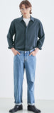 SSY(エスエスワイ)                                    SUPREME TOUCH RELAXED FIT SHIRT BLUE CHARCOAL