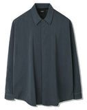 SSY(エスエスワイ)                                    SUPREME TOUCH RELAXED FIT SHIRT BLUE CHARCOAL