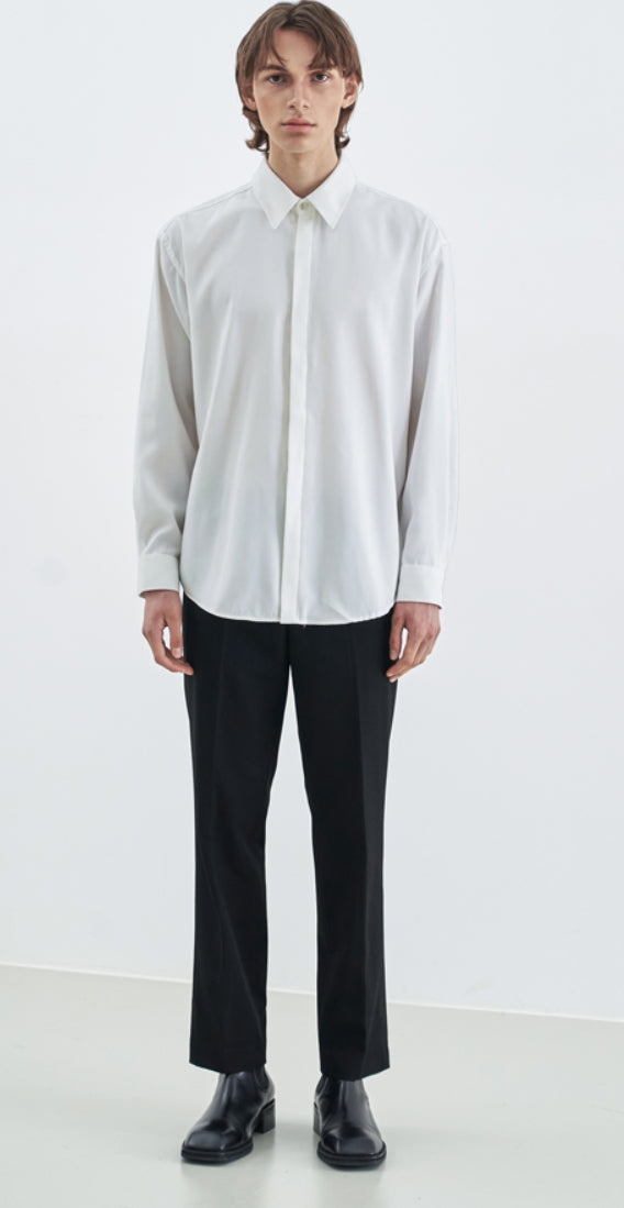 SSY(エスエスワイ) SUPREME TOUCH RELAXED FIT SHIRT WHITE