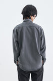 SSY(エスエスワイ) VERTICAL TIP BASIC SHIRT RELAXED FIT GREY